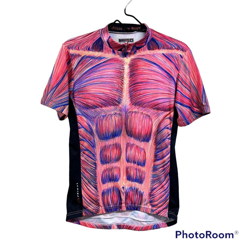 Primal Wear Mens Bike Cycling Riding Jersey Muscle Jesse The Body Sz M RARE